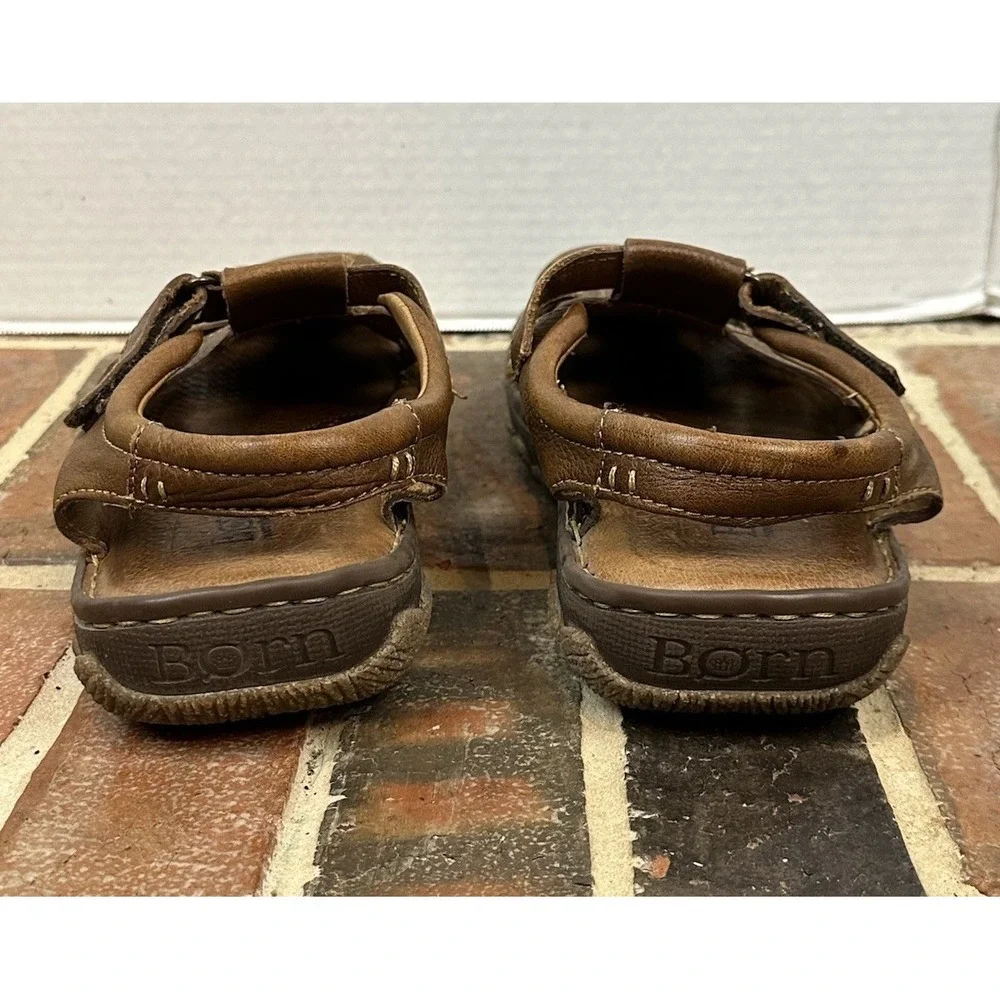 Born Cabot III Sandals Brown Leather Fisherman‎ Comfort Casual Shoes Men's 13